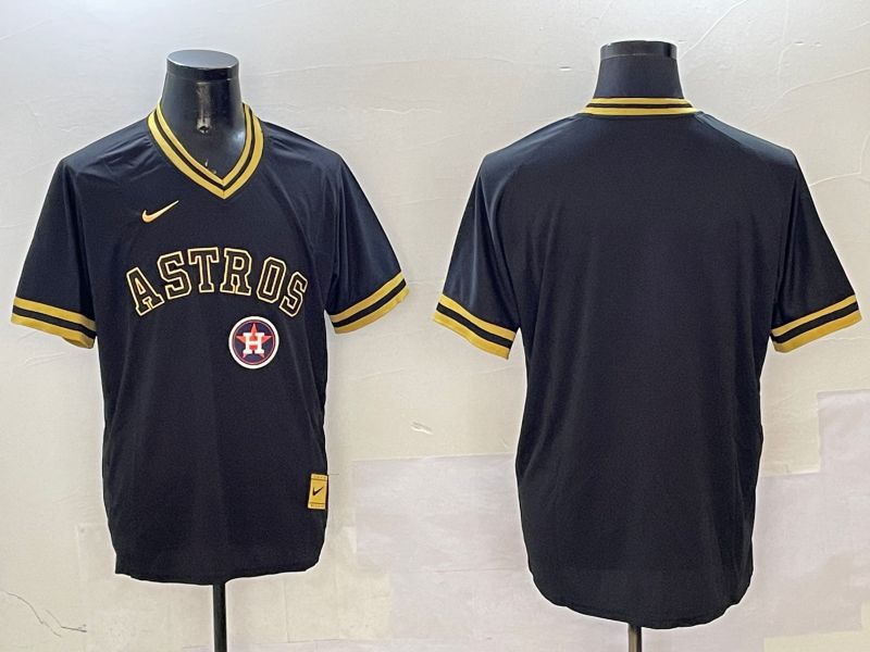 Men Houston Astros Blank Black Gold Game 2025 Nike MLB Jersey style 3